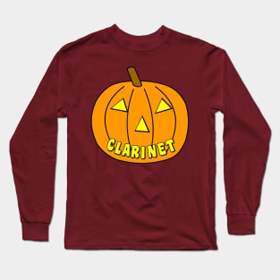 Clarinet Halloween Pumpkin Long Sleeve T-Shirt